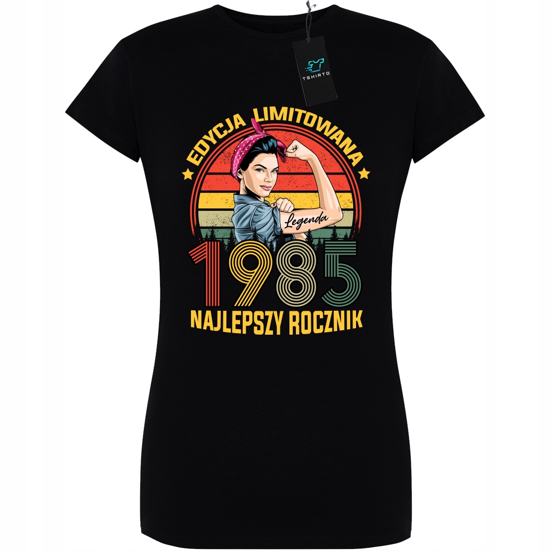 KOSZULKA DAMSKA NA URODZINY 40 LAT DLA NIEJ MODNA PREZENT DOWOLNY ROK L Marka Tshirto