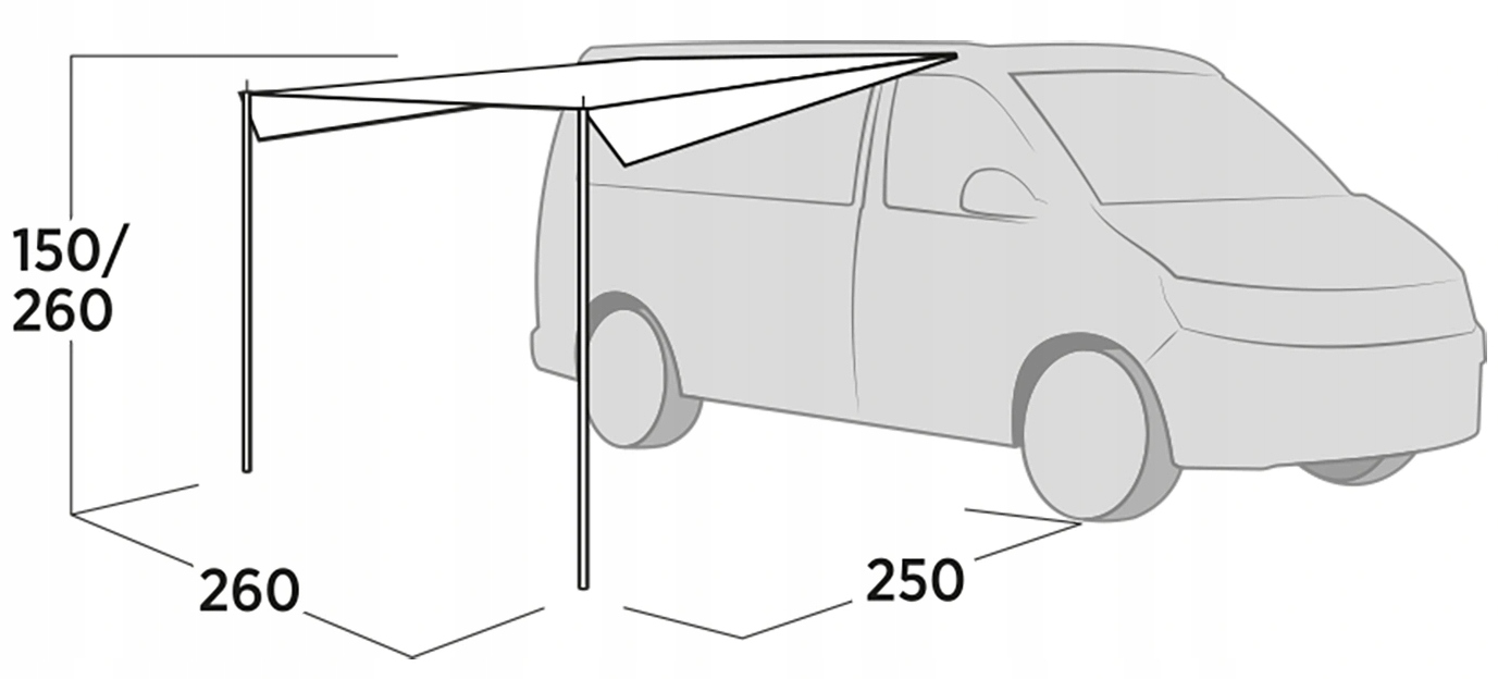 Tetőfedés Voss Canopy Easy Camp autóhoz Modell Voss Canopy