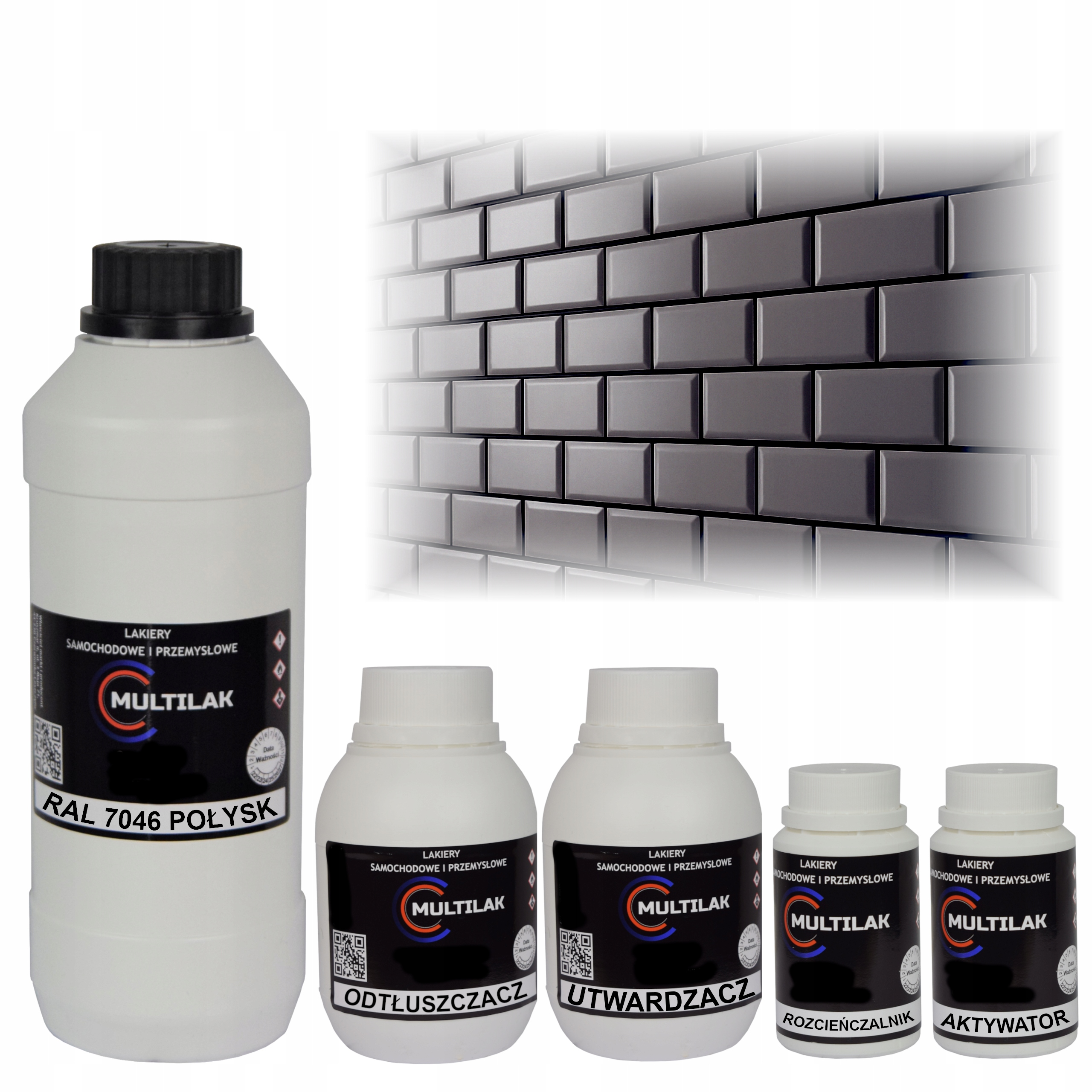 Lak farba Ral 7046 na glazúru dlaždíc a dlaždíc na valček, štetec 1L Lesk