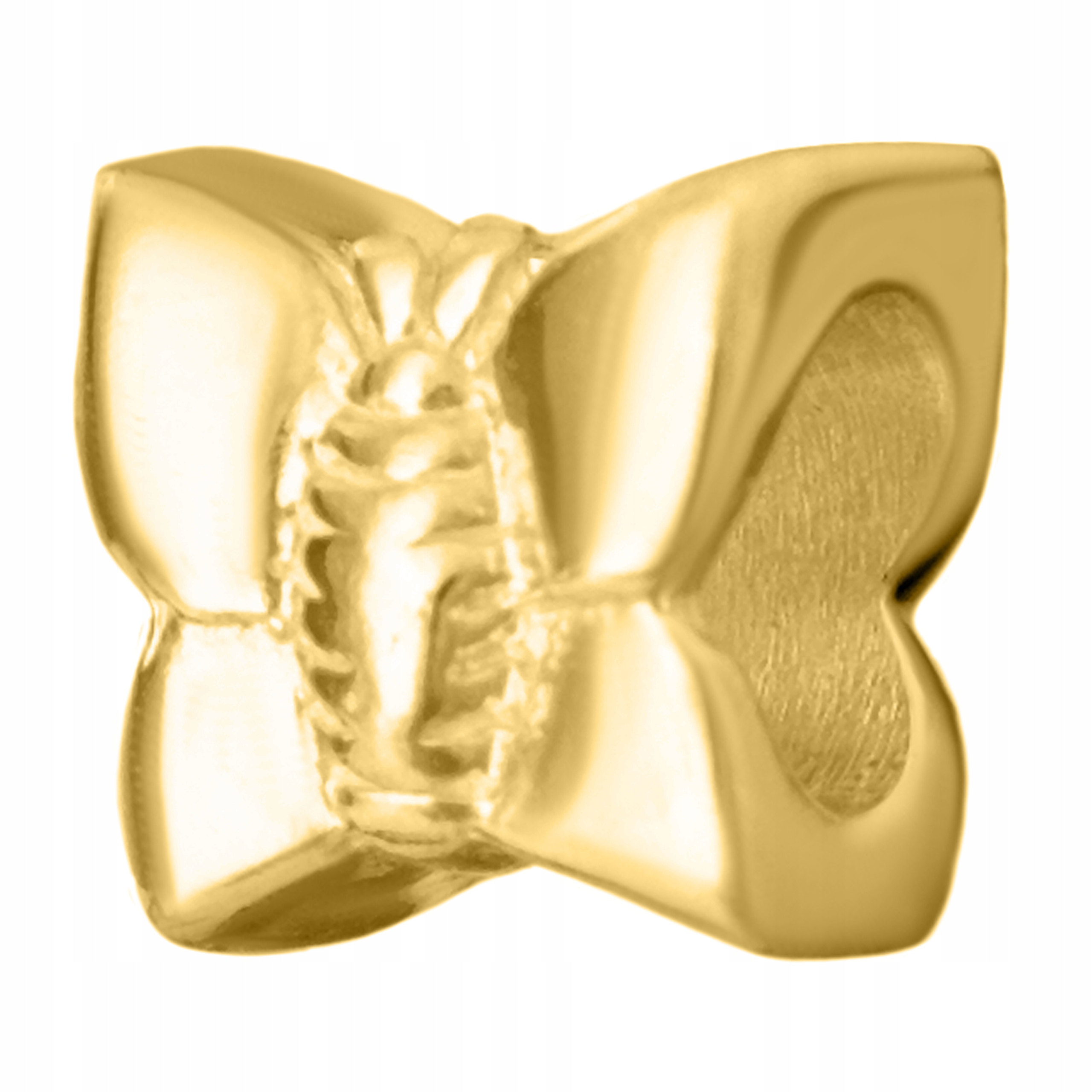 Zlatý Charms Korálek s motýlem Motýl Motýlek Stříbro 925