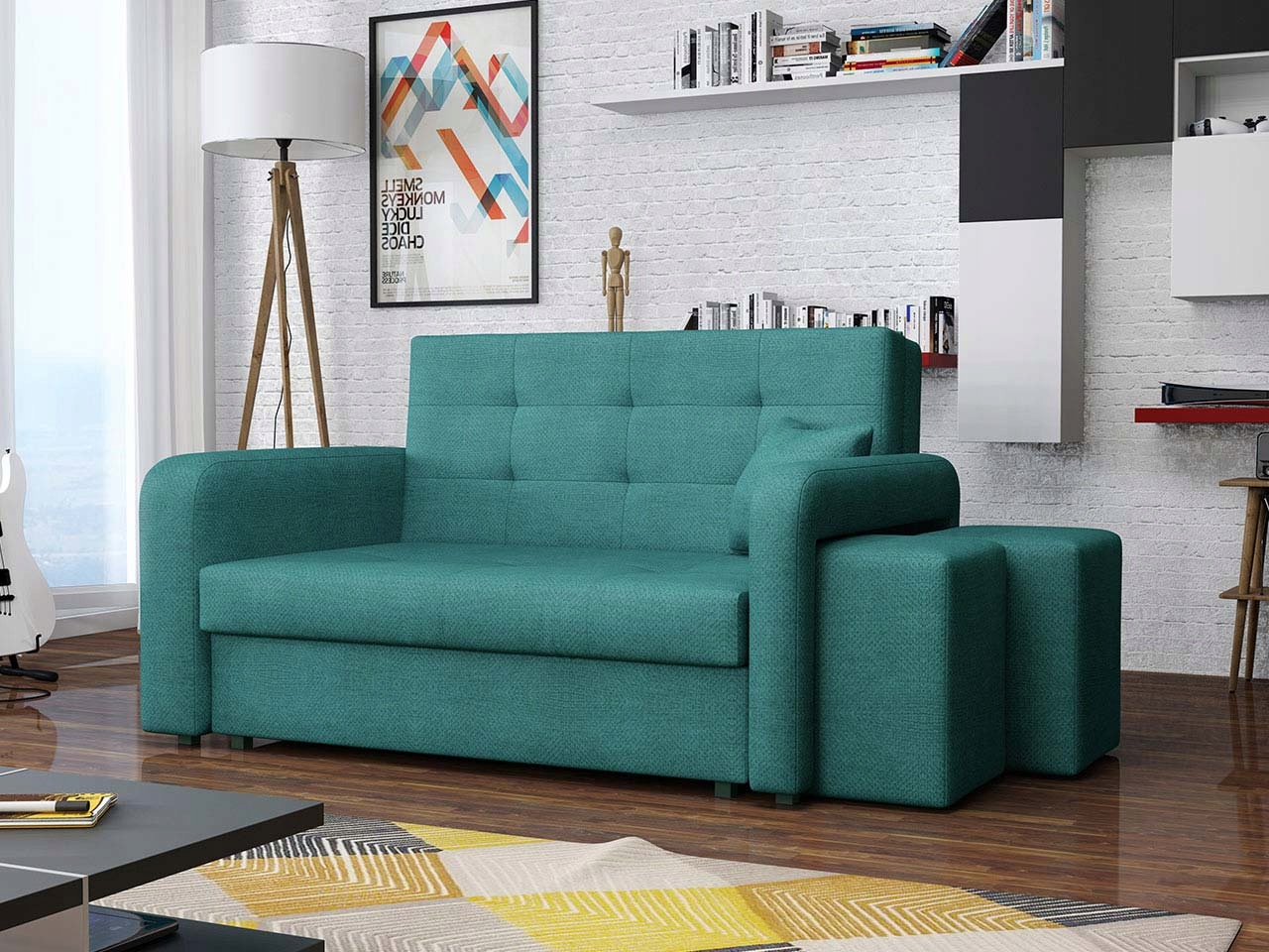 

Kanapa z pufami Viva Home II sofa rozkładana