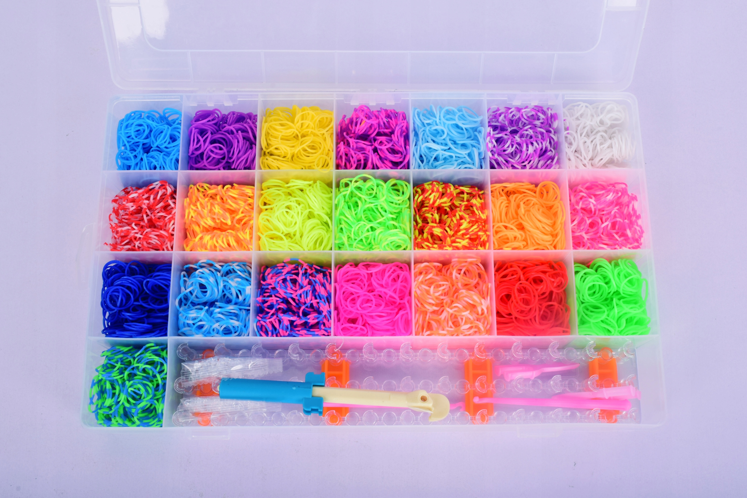 GUMKI DO ROBIENIA BRANSOLETEK DUŻY ZESTAW XXL 6800szt PREZENT Dzień Dziecka Kod producenta MTA-133