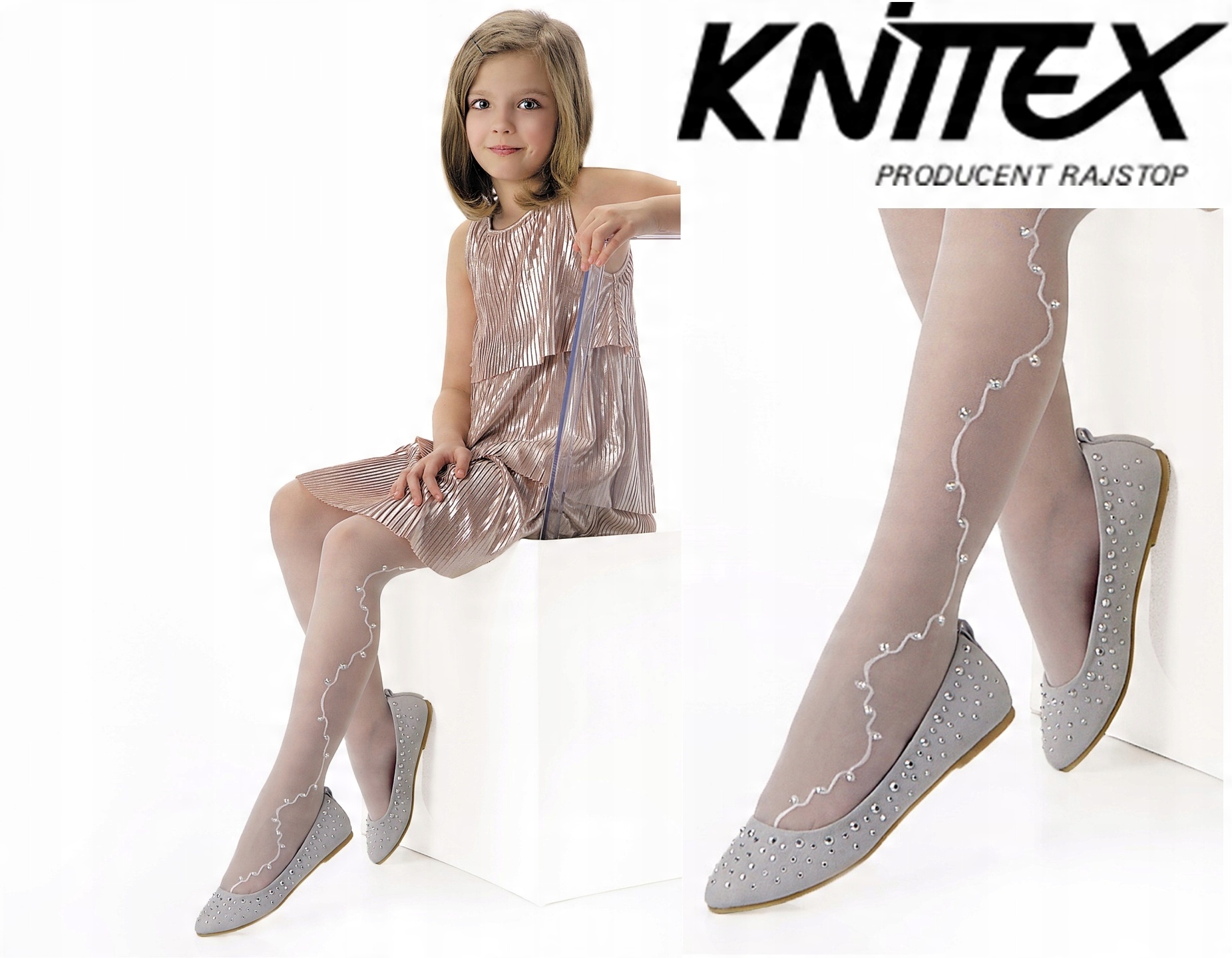 

Knittex rajstopy dziecięce Grace biały 140-146 Noq
