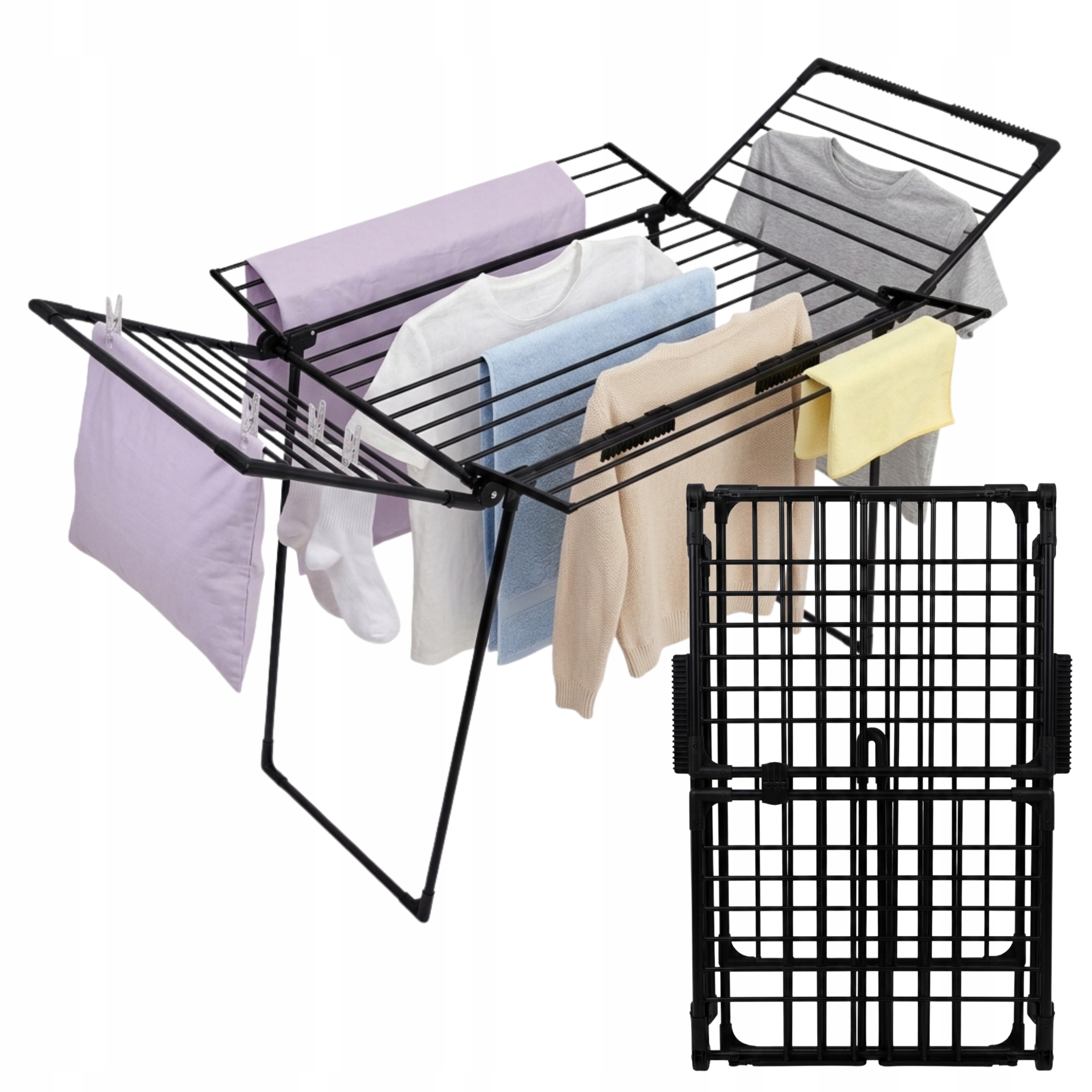 Levně Sušák na prádlo 25 m 4 křídla Černá Odolná Family Wings