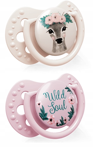 LOVI SMOCZEK DYNAMICZNY ORTODONTYCZNY 2 SZT 0-2 m Kolor odcienie różu