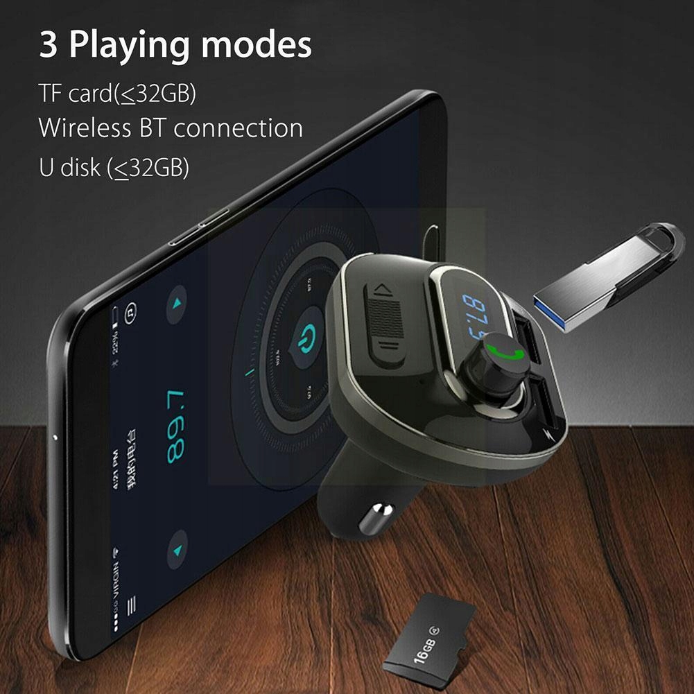 6935461824749 - Автомобільний aux авто приймач FM адаптер комплект з нержавіючої