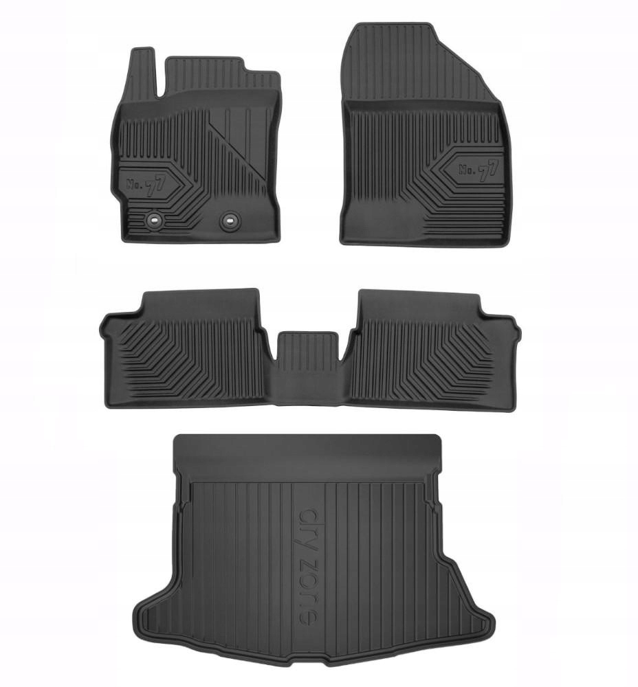 Gumové rohože rohož batožinového priestoru Toyota Auris II 2 2012- s výklenkami