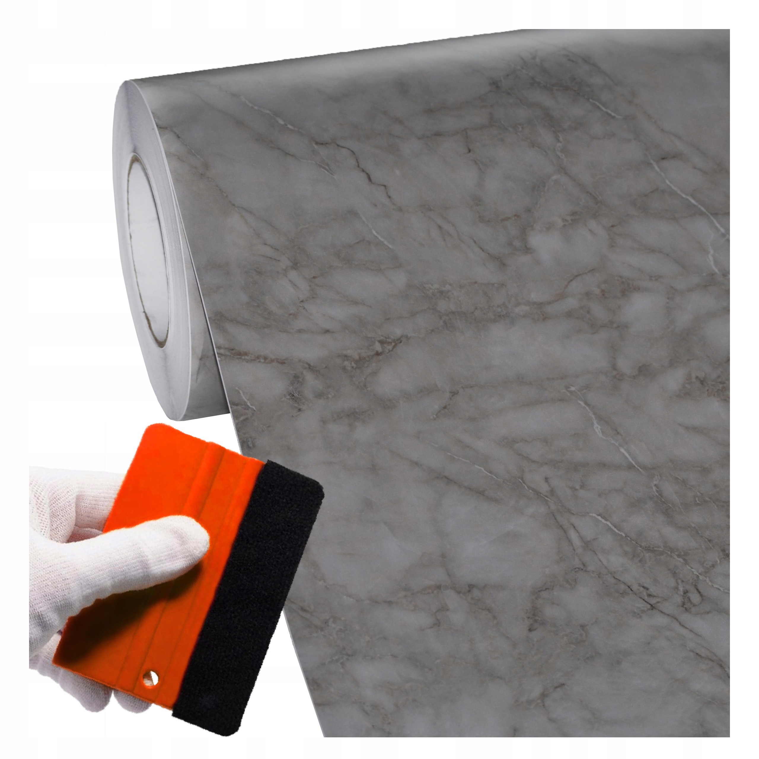 Nábytková dýha Samolepicí 122 x 500 cm Dveře Pracovní deska Silná struktura Mramor