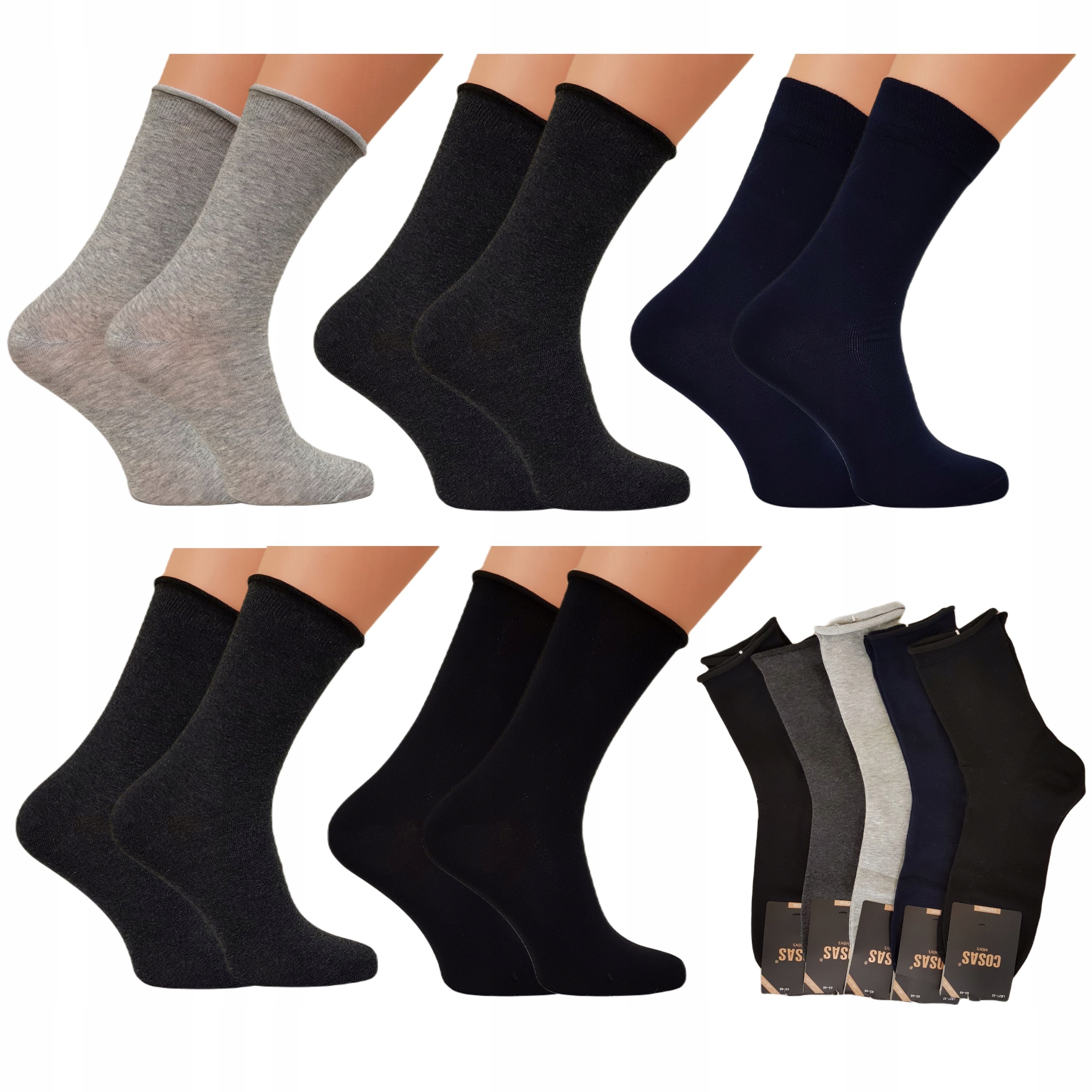 

5x Męskie Skarpety Bawełniane Skarpetki