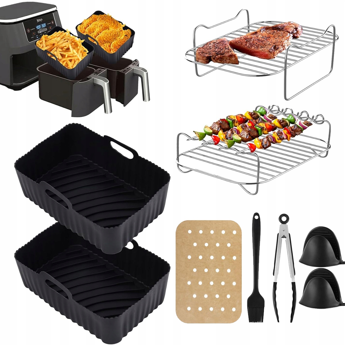 Akcesoria Do Pieczenia Frytkownicy Beztłuszczowej Airfryer Zestaw