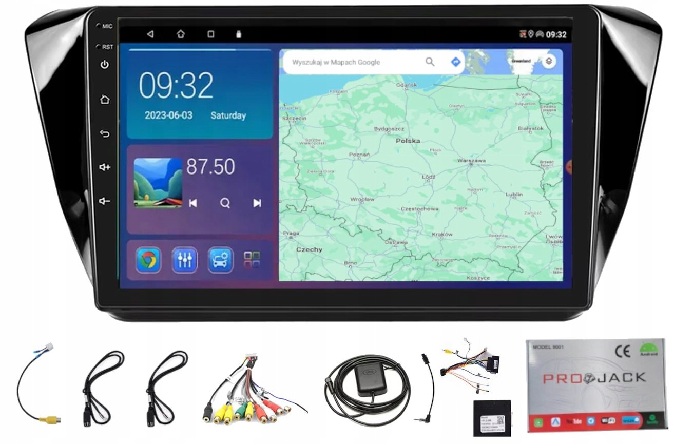 Navigační Rádio Gps Android Škoda Superb 2015-2019 Usb Bt Carplay 2 Gb 64 Gb
