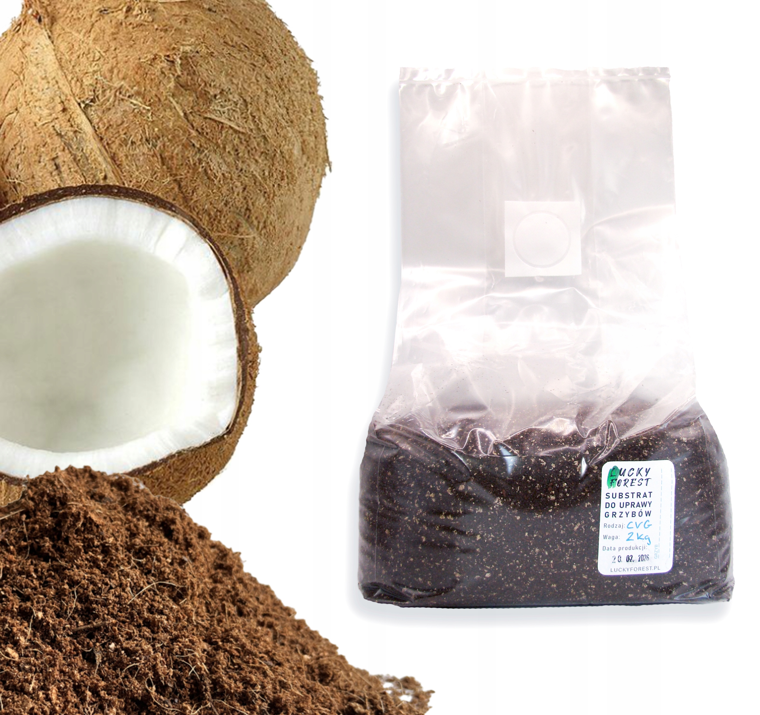 Levně 2 kg Substrát Cvg Kokos Pasterizovaný substrát pro pěstování hub Substrát