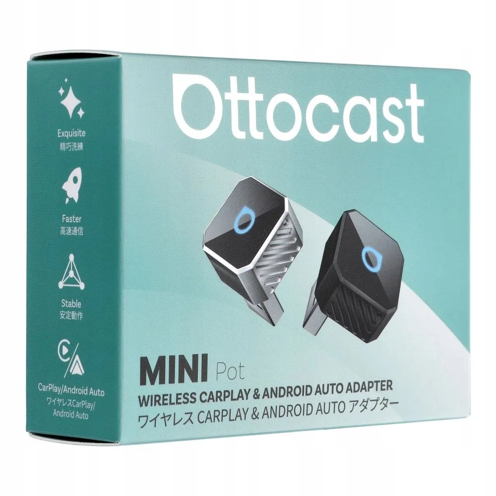 Bezdrátový Adaptér Do Auta Ottocast Mini Cube T3 Stříbrný, Kvalita