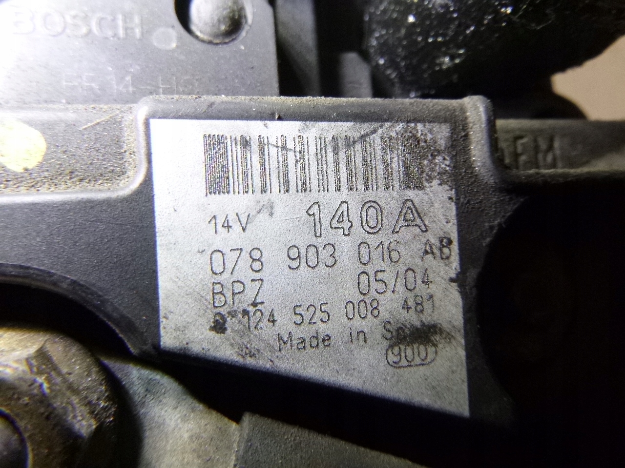 Alternator Audi A6 C5 Lift 2.5 TDI 00r. 140A