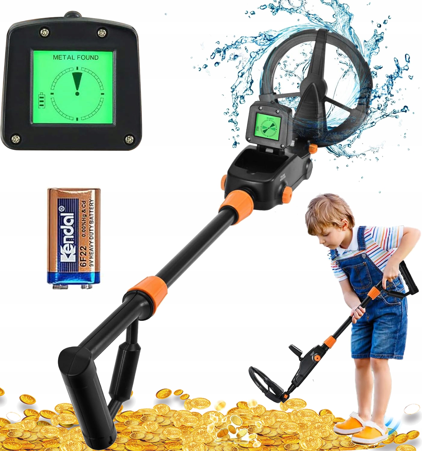 Detektor Kovů Detektor Kovu Moneta Pro Děti LCD Hlavní
