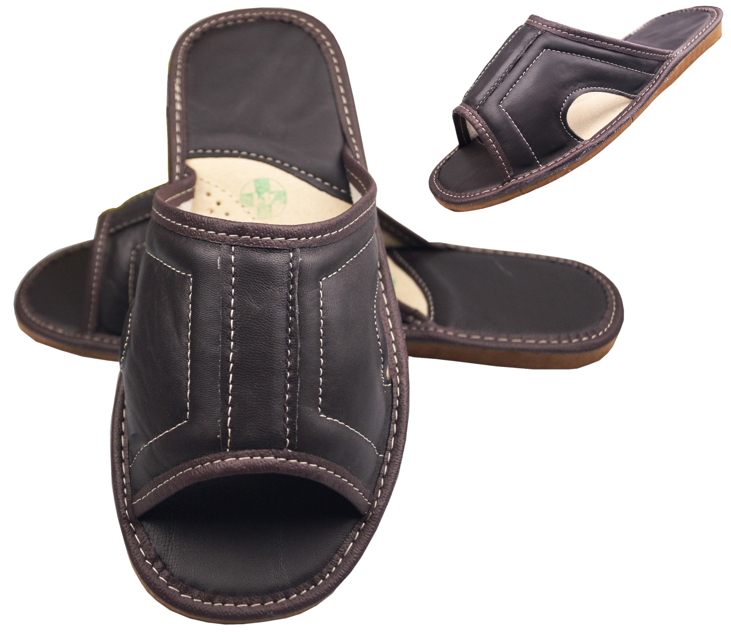 

Skórzane Kapcie Łapcie męskie Pantofle Premium