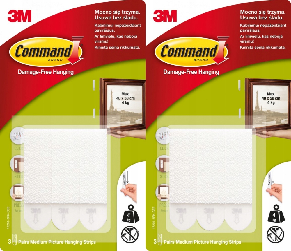 

Rzep samoprzylepne Command 3 szt. 4000 g x2