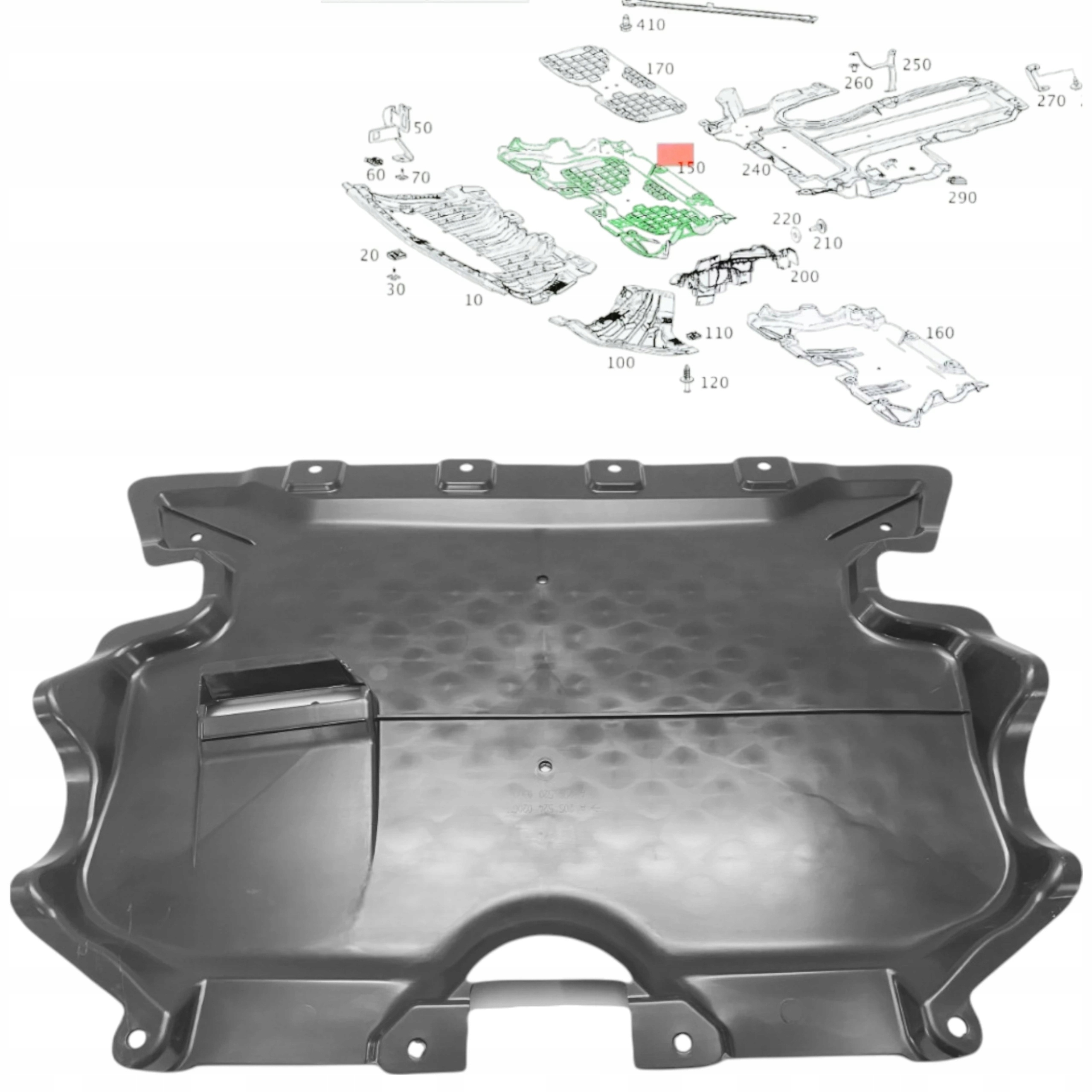 4Matic 2014-21 Kryt motorové desky Mercedes C třídy W205 S205 C W213