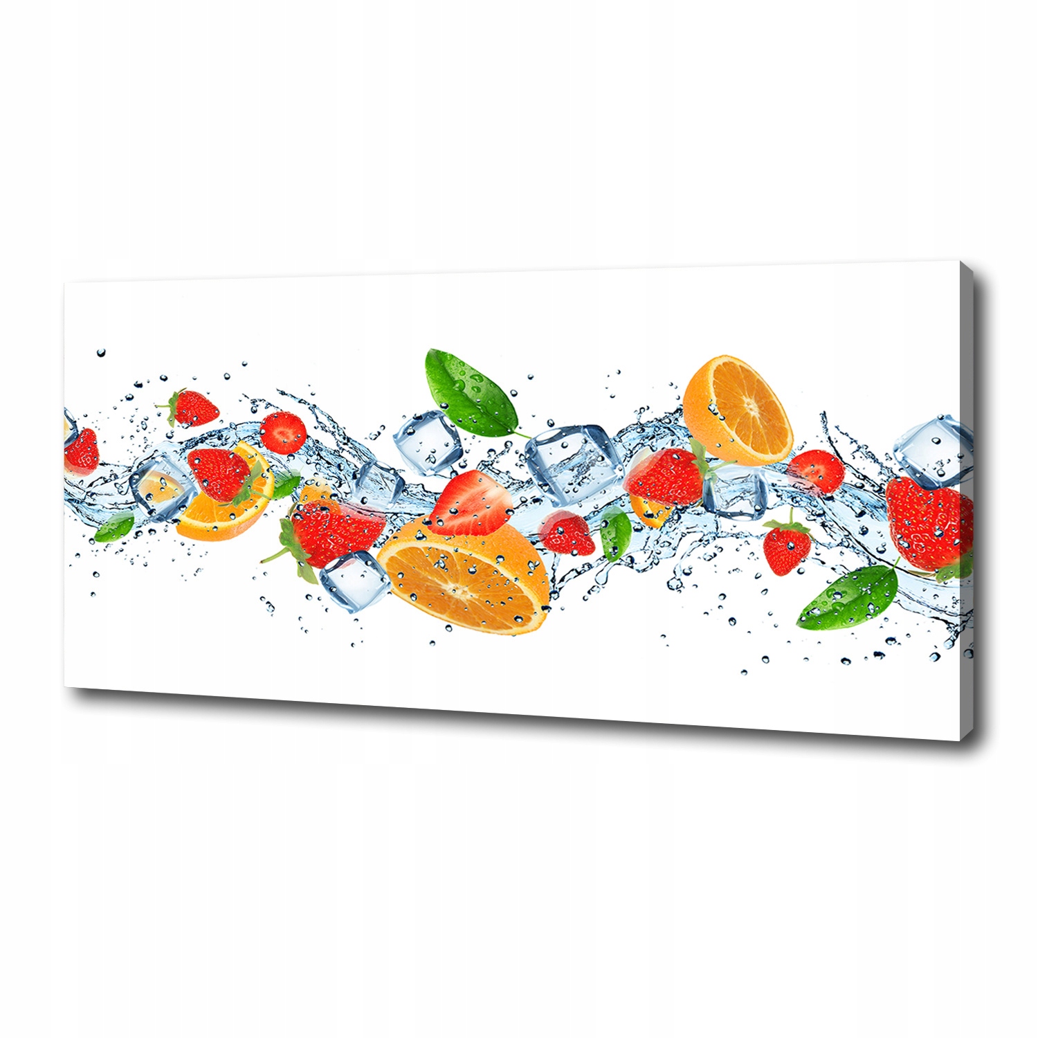 

Foto obraz na płótnie Owoce z lodem 125x50 cm