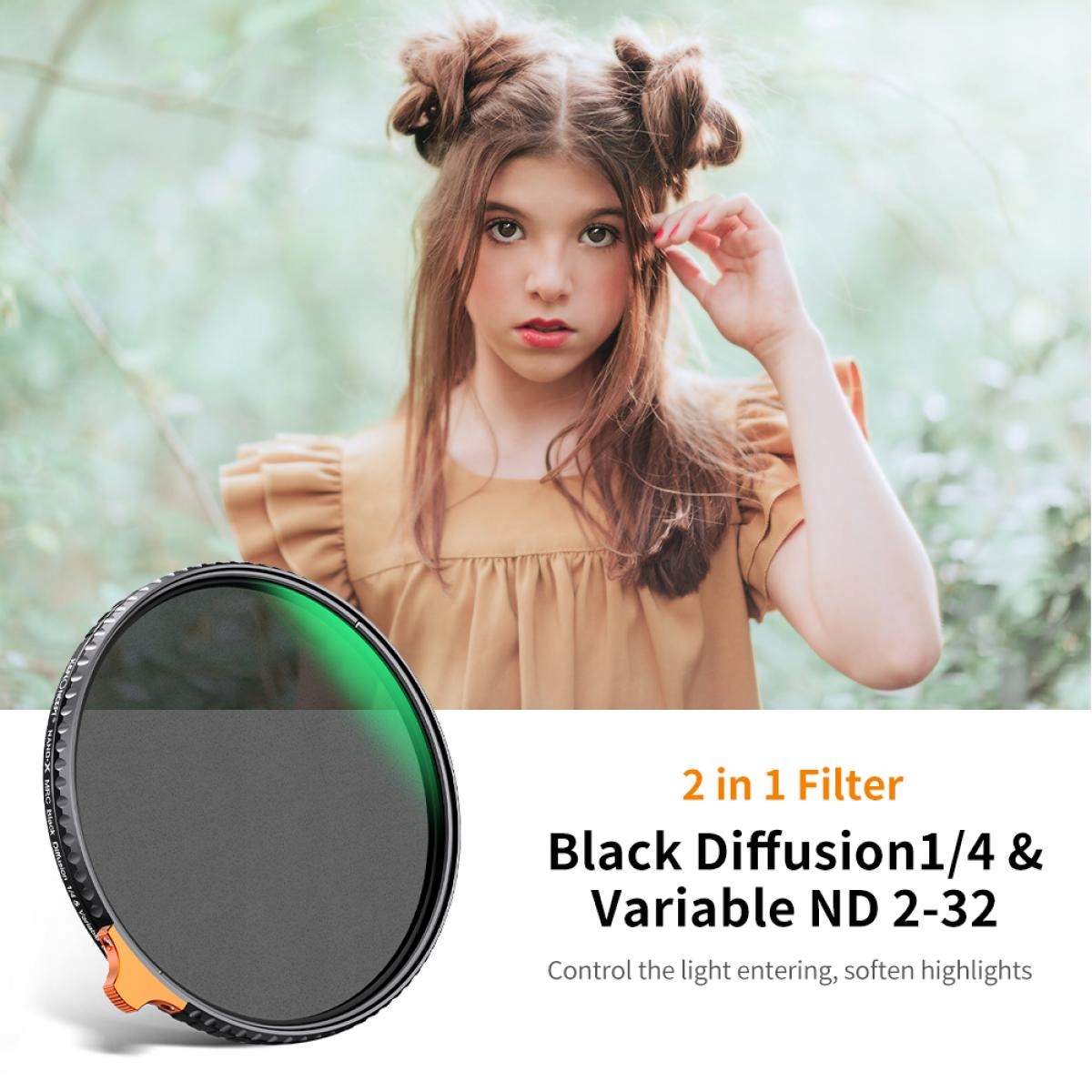 K&F Filtr Black Diffusion 62mm ND2-32 Marka Inna