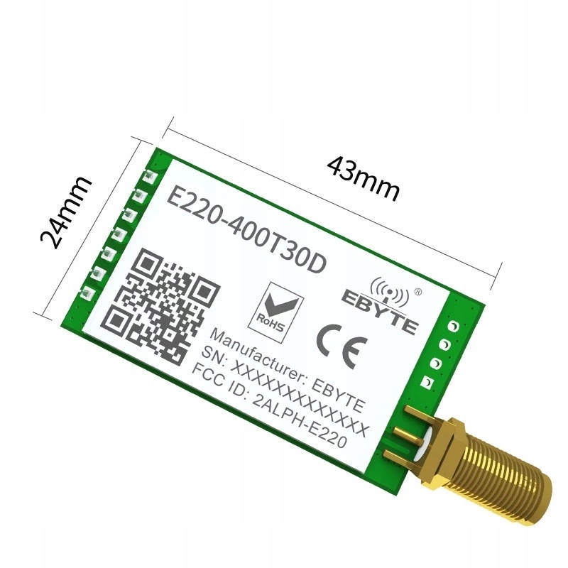Moduł radiowy E220-400T30D LoRa 433MHz 10km Model E220-400T30D