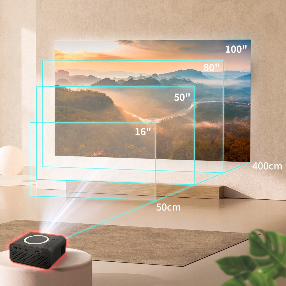 PROJEKTOR RZUTNIK USB LED HD FULL MINI PRZENOŚNY Żywotność lampy w trybie ekonomicznym 30000 h