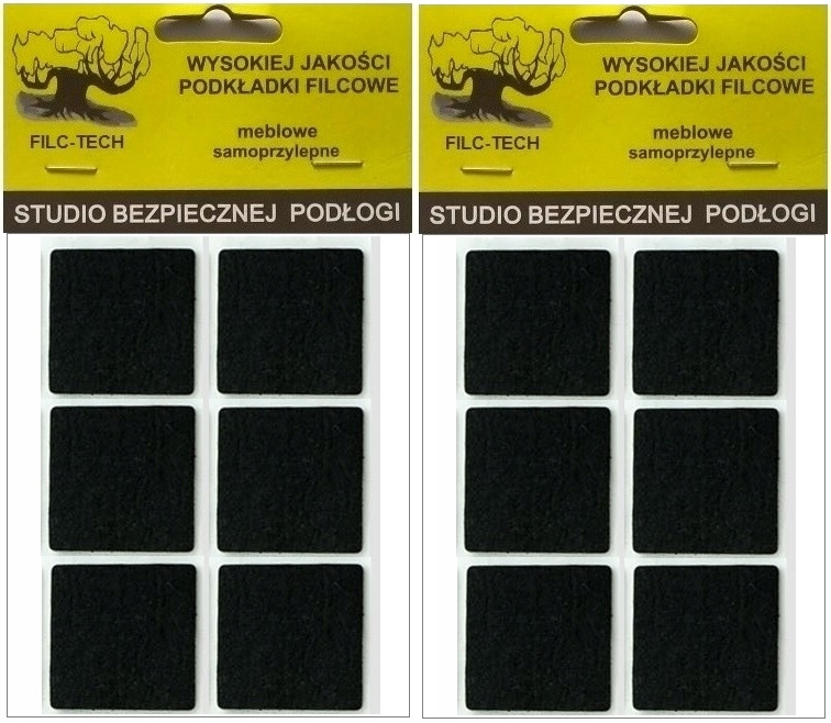 

Podkładki Filcowe Pod Meble 30x30mm Czarne Filc