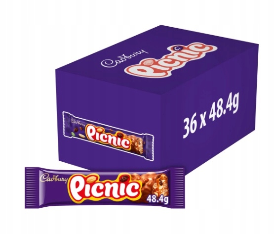 Levně 36x 48,4g Cadbury pikniková tyčinka Karton