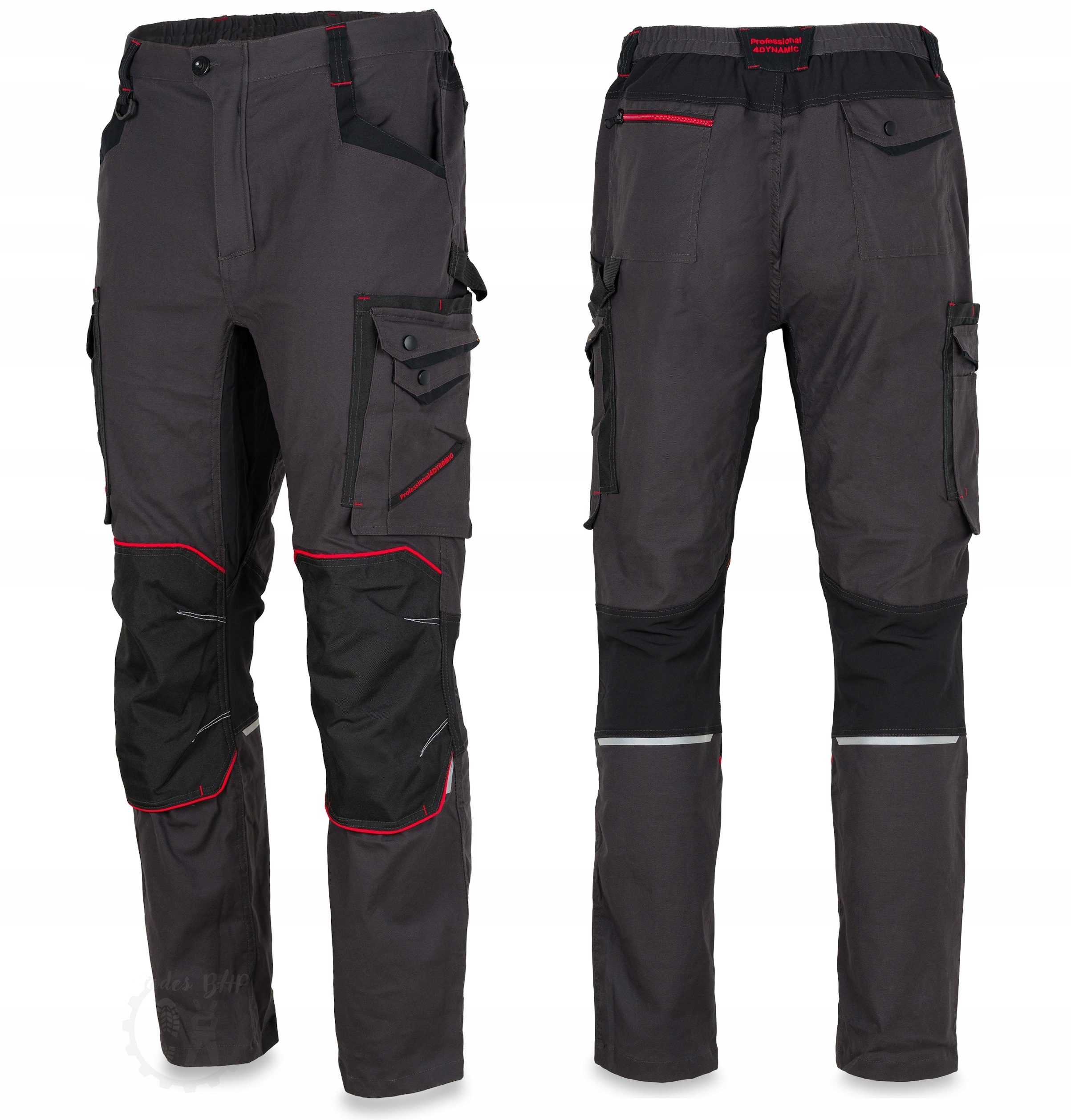 Ochranné pracovní kalhoty na opasek silné Elastické Slim do pasu Bozp S 46