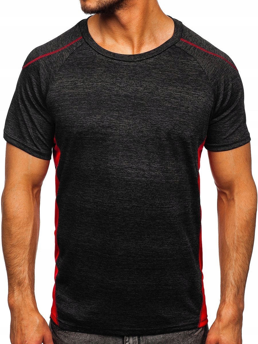 

T-shirt Męski Koszulka Czarna HM074 Denley_l