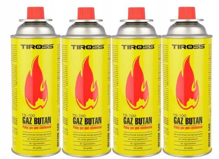 

Gaz Kartusz Nabój Tiross 400ml 4 szt