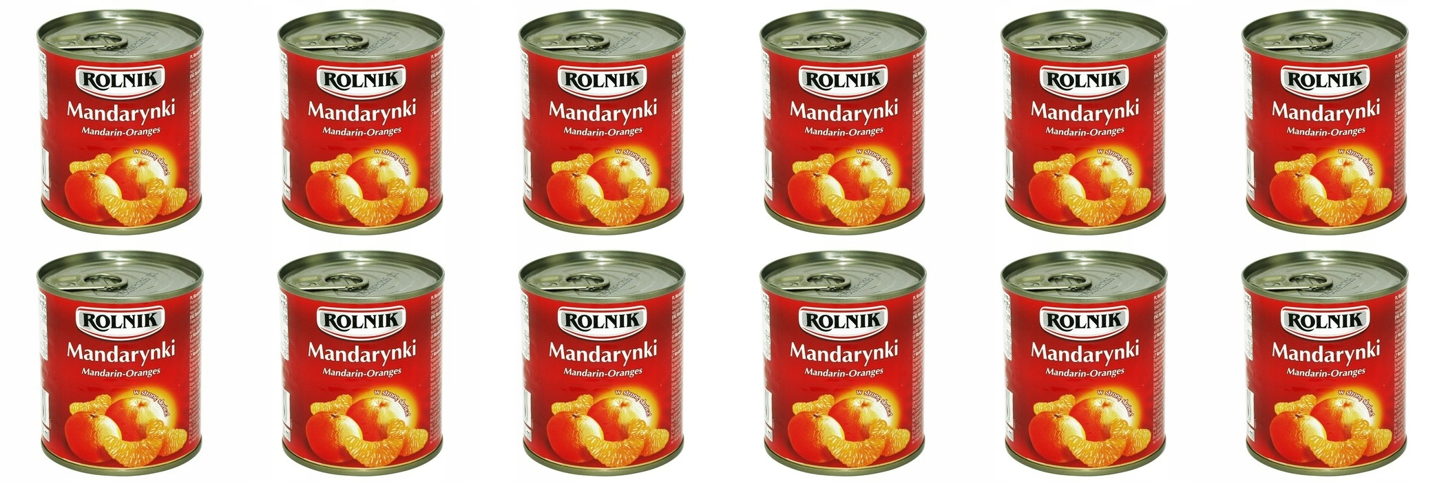 Levně 12 x 312 g Rolnik Mandarinky v sirupu Karton