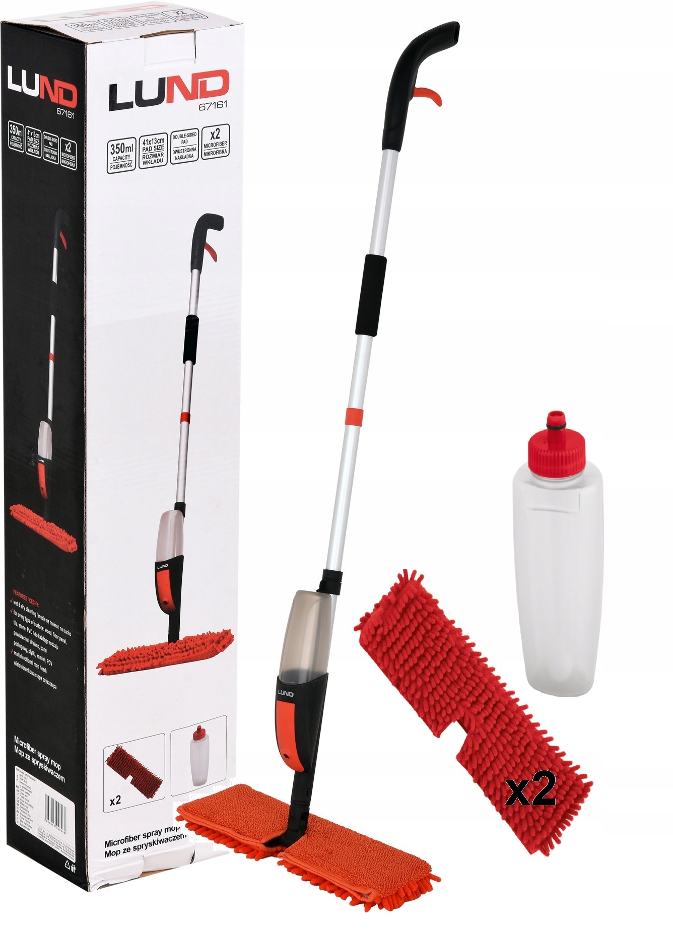 Levně Oboustranný Mop Se Sprejem Lund Yato == 67161