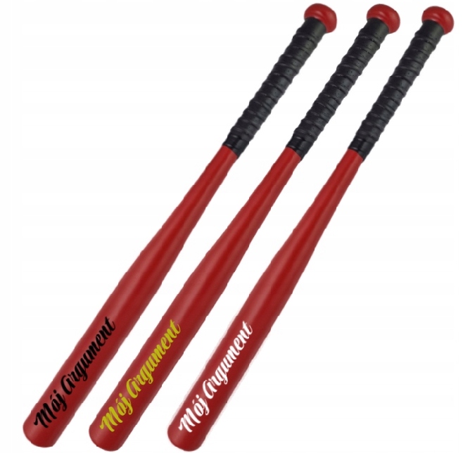 Stalowy Kij Baseballowy Bejsbolowy Czerwony Ciężki 25Cali 900g Mój Argument