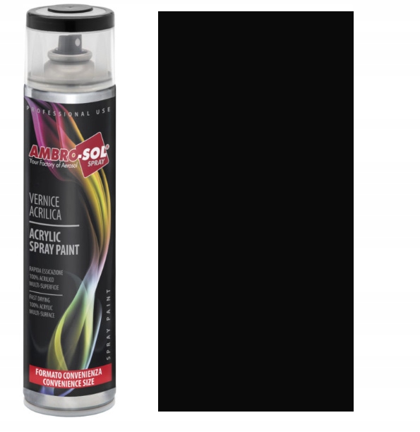 

Uni. lakier akrylowy Czarny Mat RAL9005 600 ml
