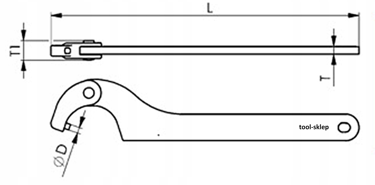 ШАРНИР КРЮК КЛЮЧ. С ПАТРУБКОМ 3 ММ 22-35 ММ AMF