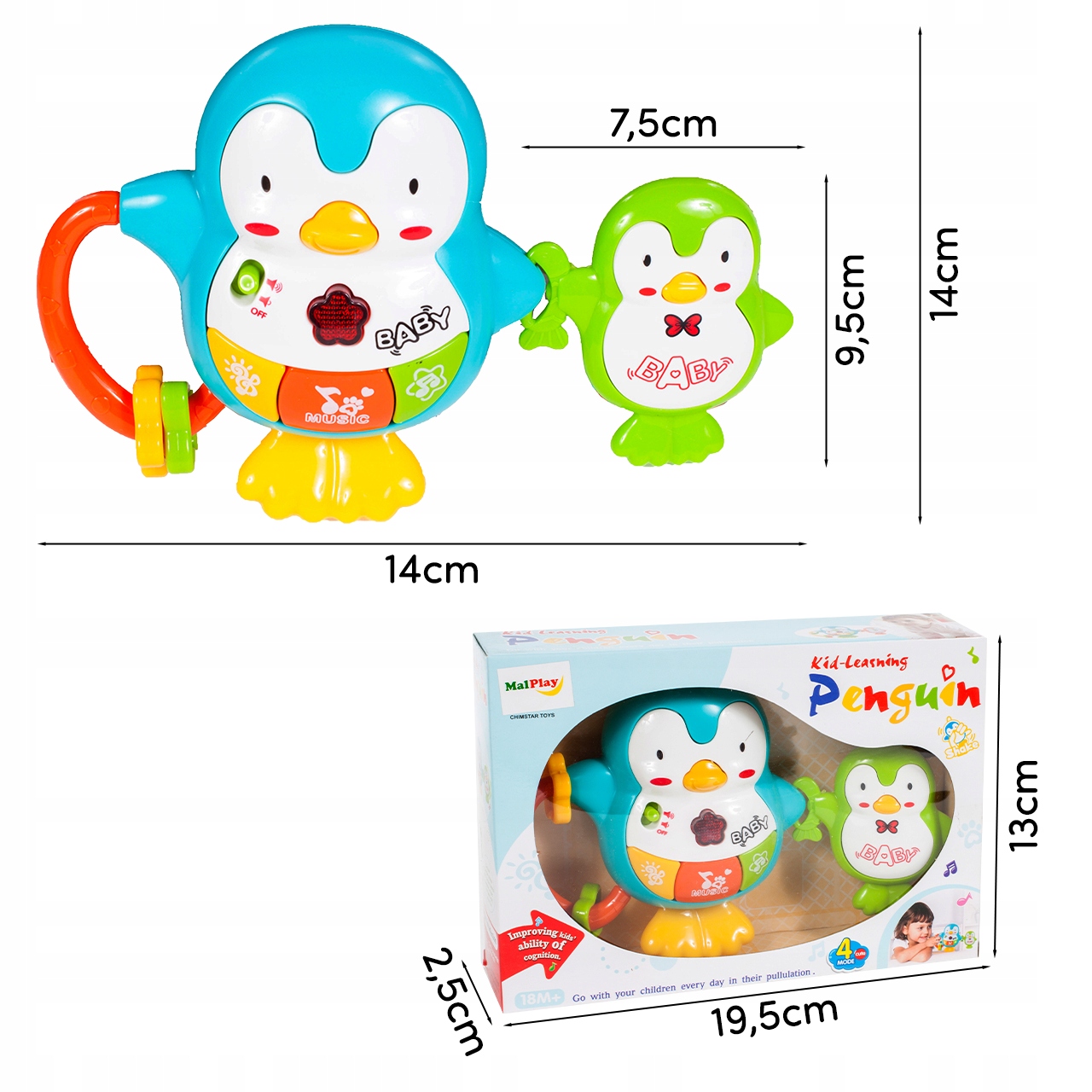 CSÖRGŐK INTERAKTÍV RÁGÓKA KICSIKNEK PINGVIN GYEREKEKNEK SZETT Márka MalPlay