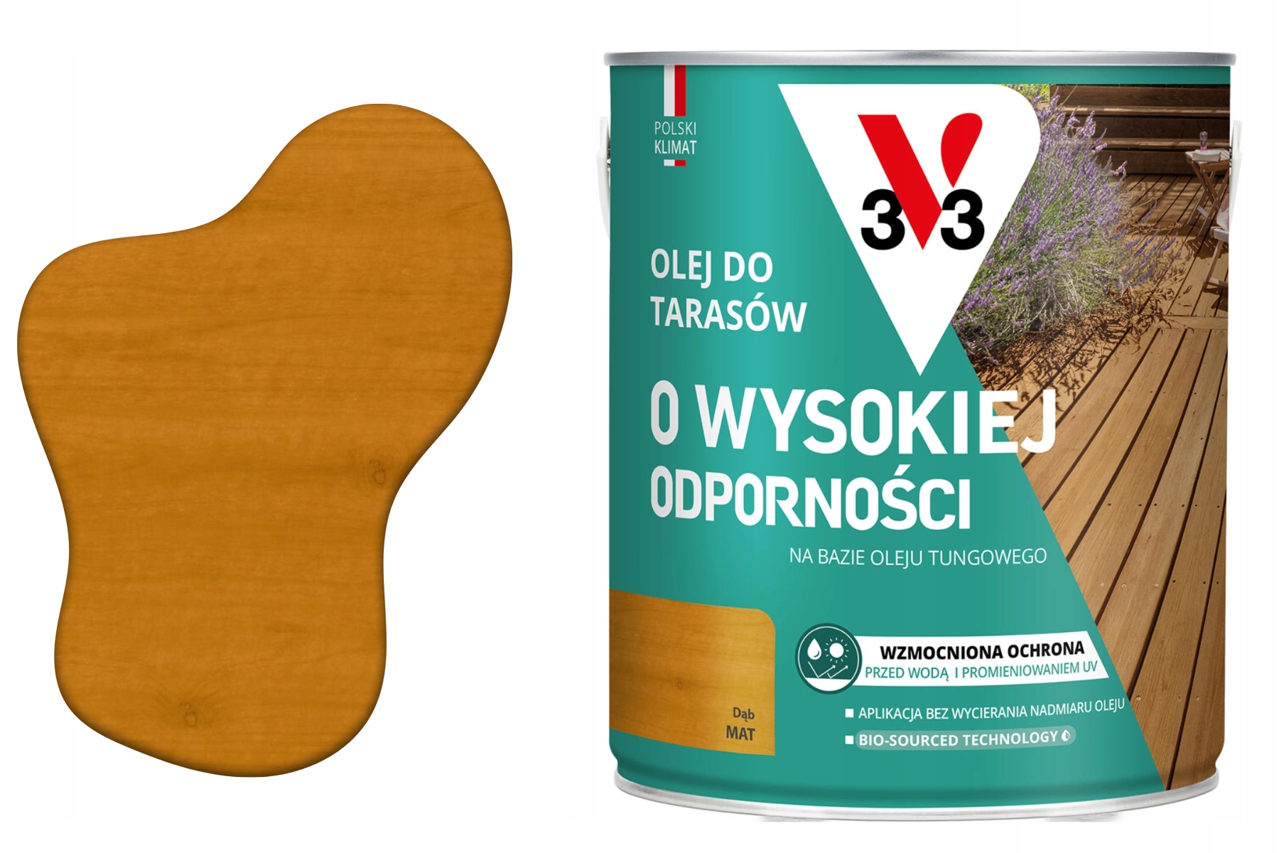 V33 Olej Na Terasy S Vysokou Odolností, dub, 2.5 l