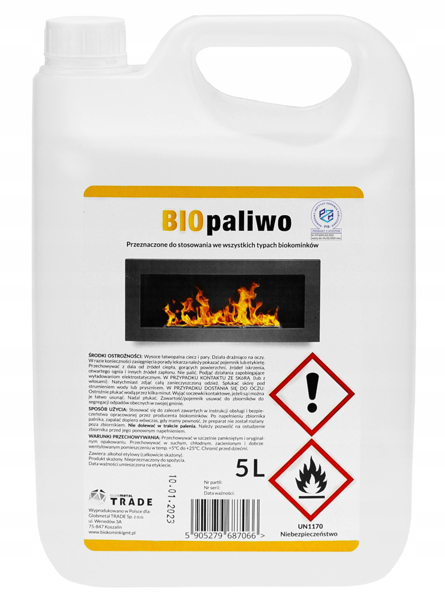 

Biopaliwo Bioetanol Do Biokominka Neutralne 5L