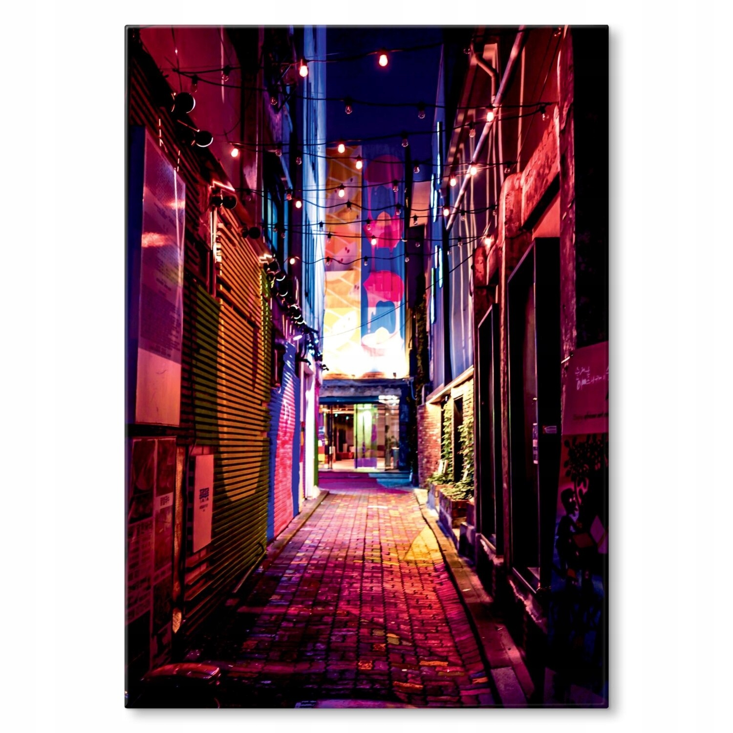 Kovový plakát Noční světla Dárek 42 x 59 cm