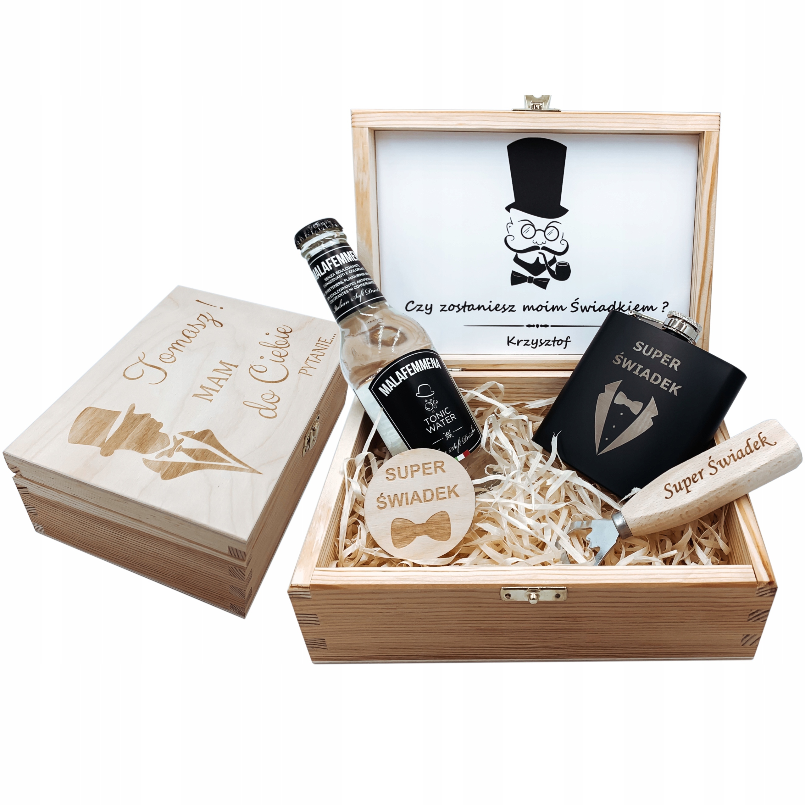 Box Pro Svědka Žádost O Svědectví Dřevěná Krabička S Gravírováním dárek