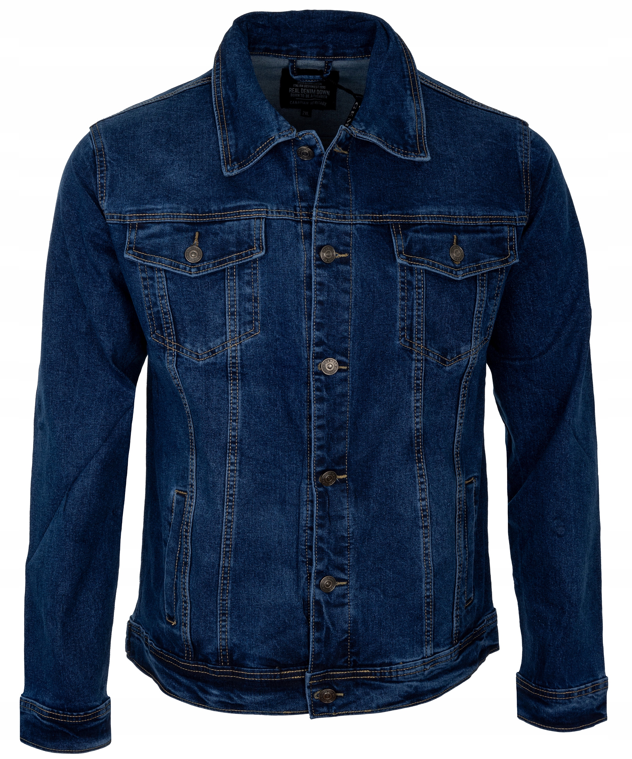 Pánská podzimní džínová přechodová bunda s oděrkami, bavlněná, velikost 3XL