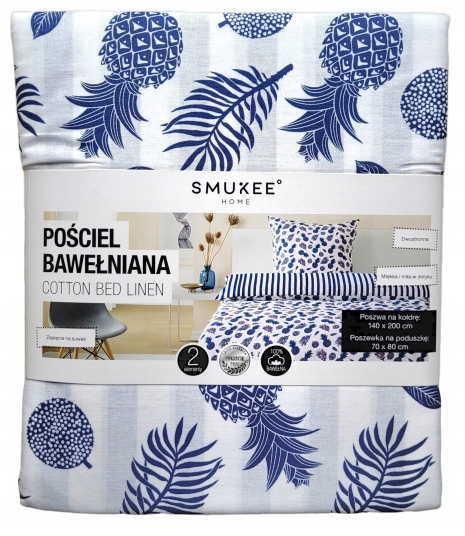 

Komplet pościeli Smukee 140 x 200 100% Bawełna