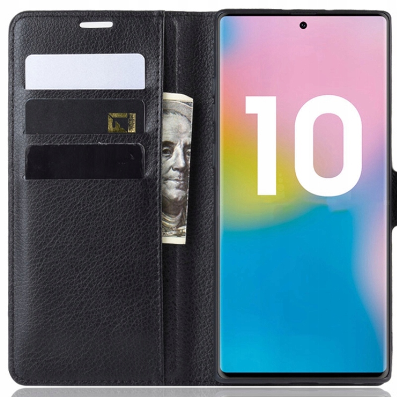 

Etui Z Klapką Portfel Litchi Do Galaxy Note 10+