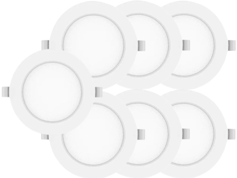7x Moderní svítidlo Stropní panel Slim Led 6W Studená barva 6500K