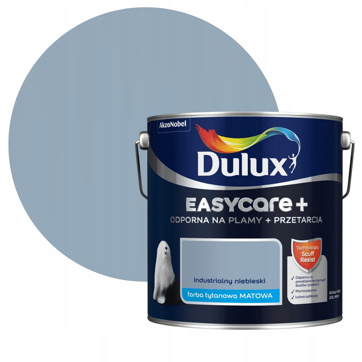 Dulux EasyCare Plus 2,5L Industriální modrý