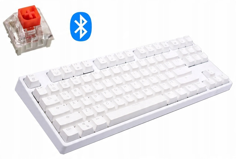 

Klawiatura Mechaniczna Biała Bt Tkl RK987 KailhRED