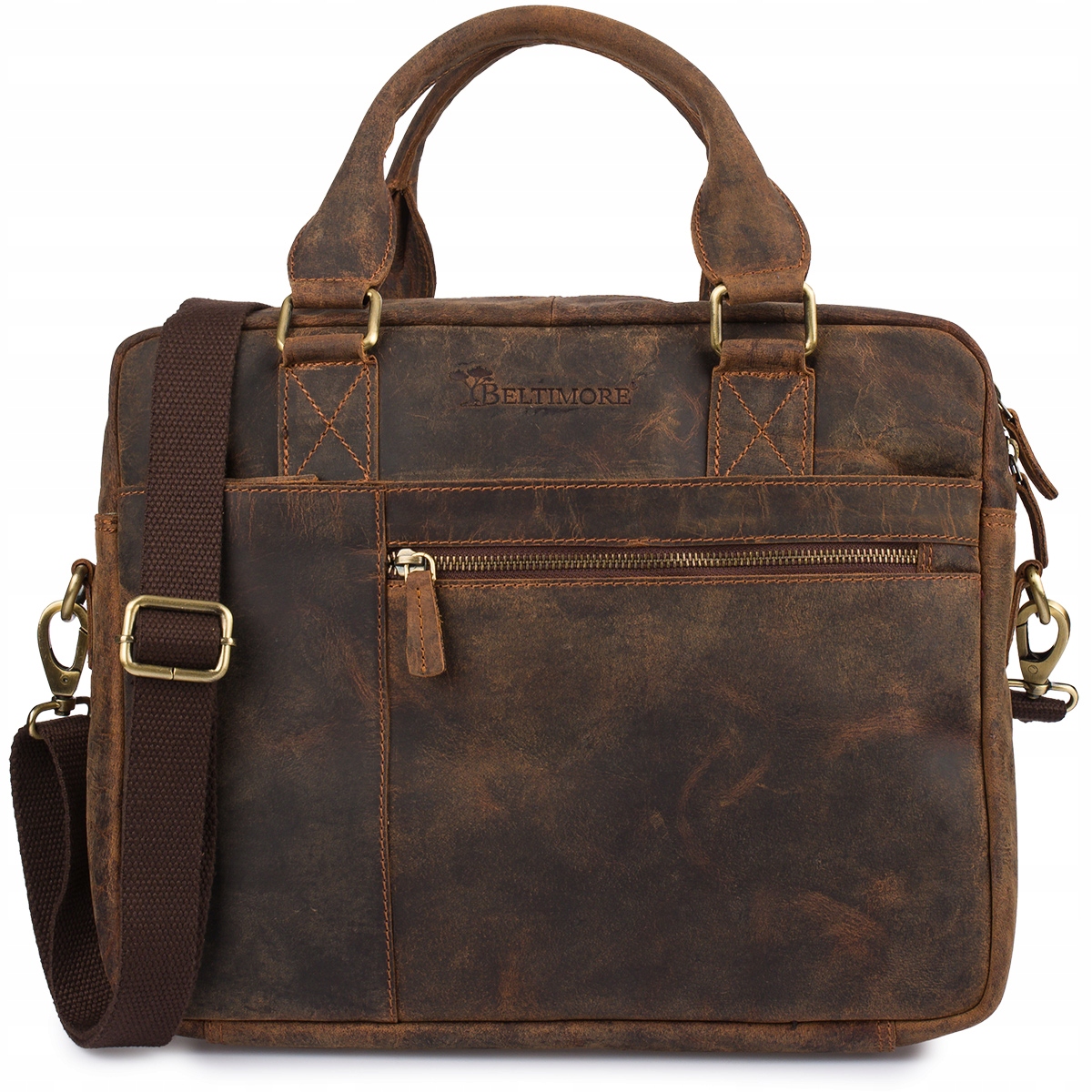 Pánská kožená velká taška A4 na notebook 15,4" XL do práce i na cesty Beltimore