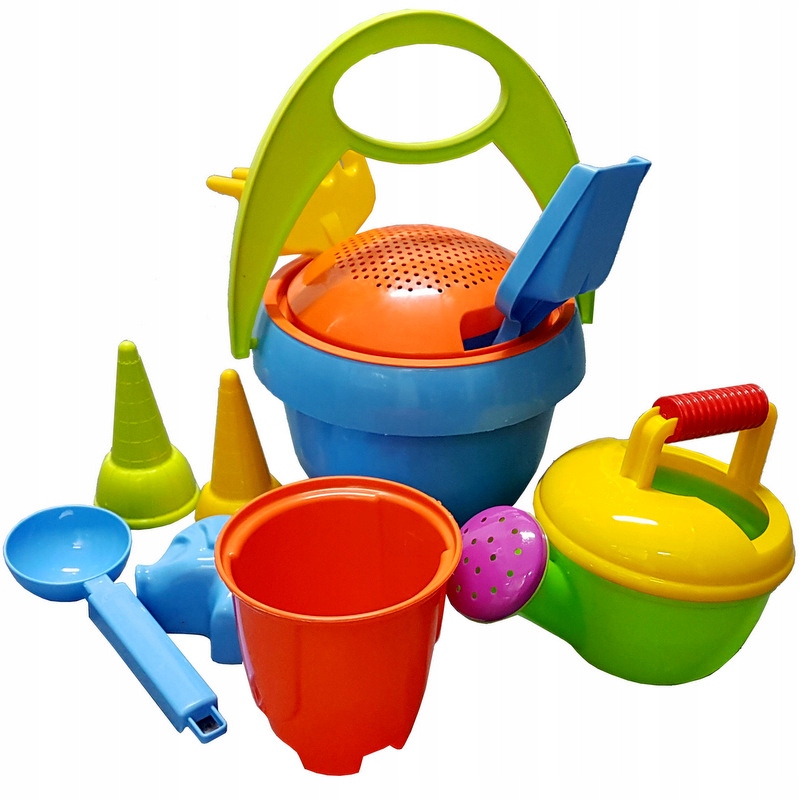 НАБОР ДЛЯ ПЕСКА, ВЕДЕРКО-ЛЕЙКА ЛОПАТКА 10 ЭЛЕМ.