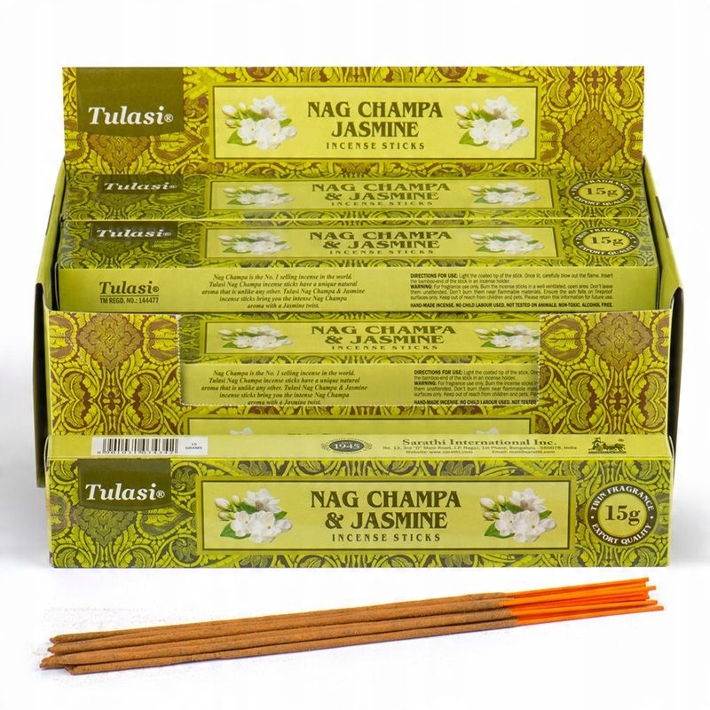 

Kadzidełka indyjskie Tulasi Nag Champa Jaśmin 15g